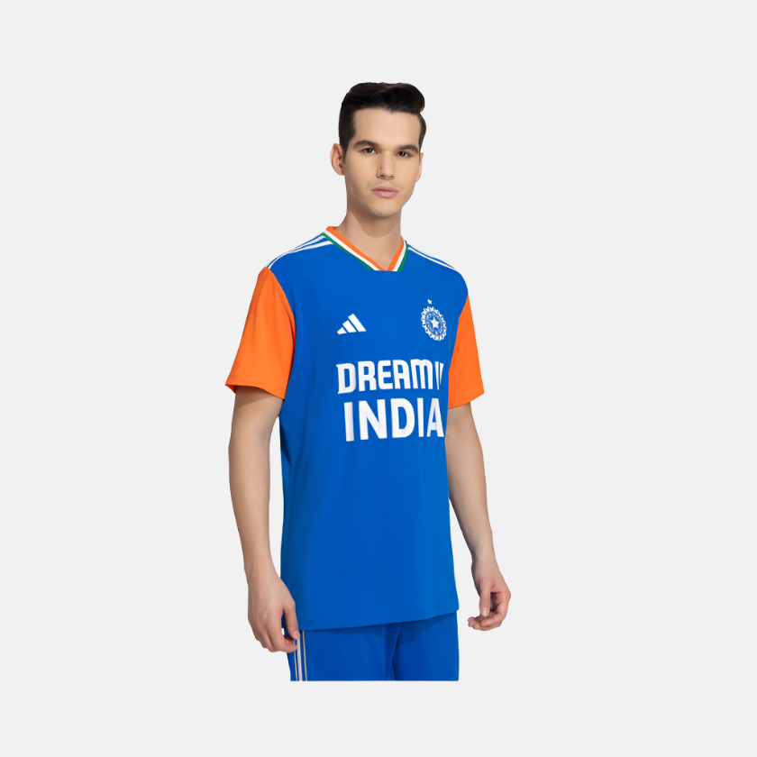 Adidas India Cricket T20 Fan Jersey 2024 -Blue/Orange