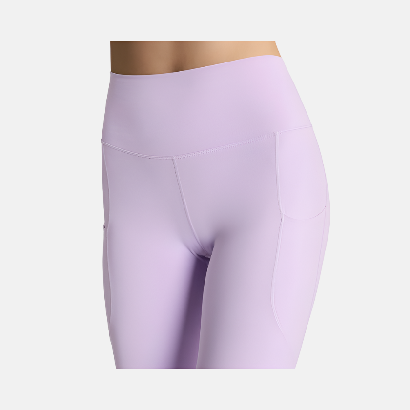 Nike One Women's High-Waisted 7/8 Leggings with Pockets - Lilac Bloom/Black