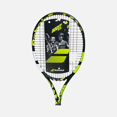 Babolat Boost Aero Tennis Racquet Strung 27 -Grey/Yellow/White