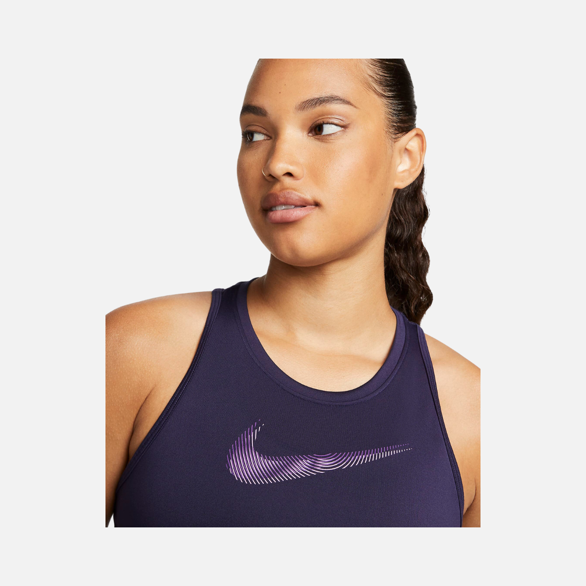 Nike Dri-FIT Swoosh Women's Running Tank Top -Purple Ink