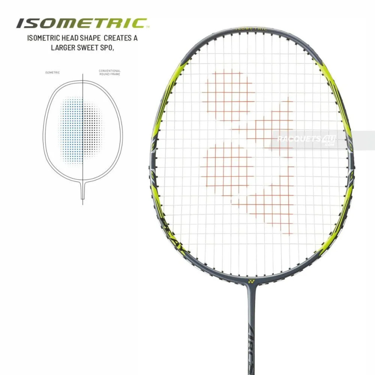 YONEX Arcsaber 7 Play – Grey/Yellow (Strung, 4U-G5)