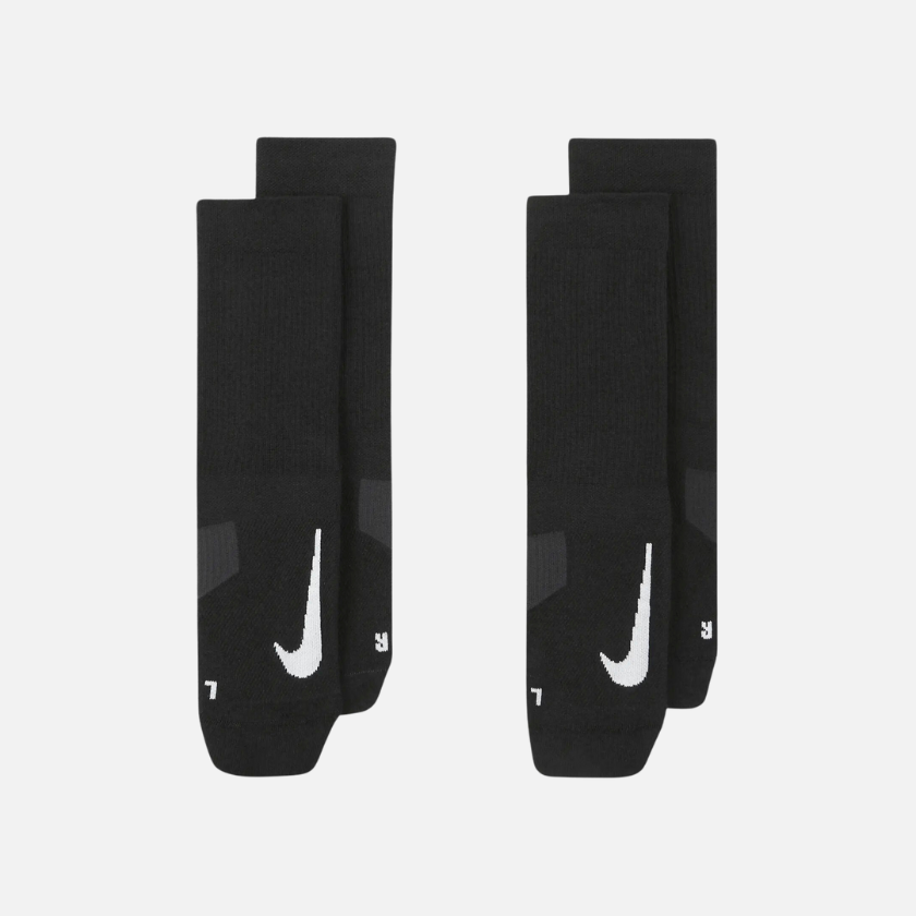 Nike Multiplier Crew Sock (2 Pairs) - Black/White