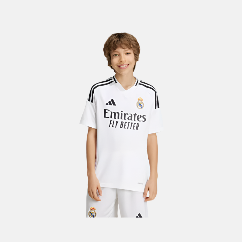 Adidas Real Madrid 24/25 Home Kids Boy Football Jersey (7-16 Year) -White