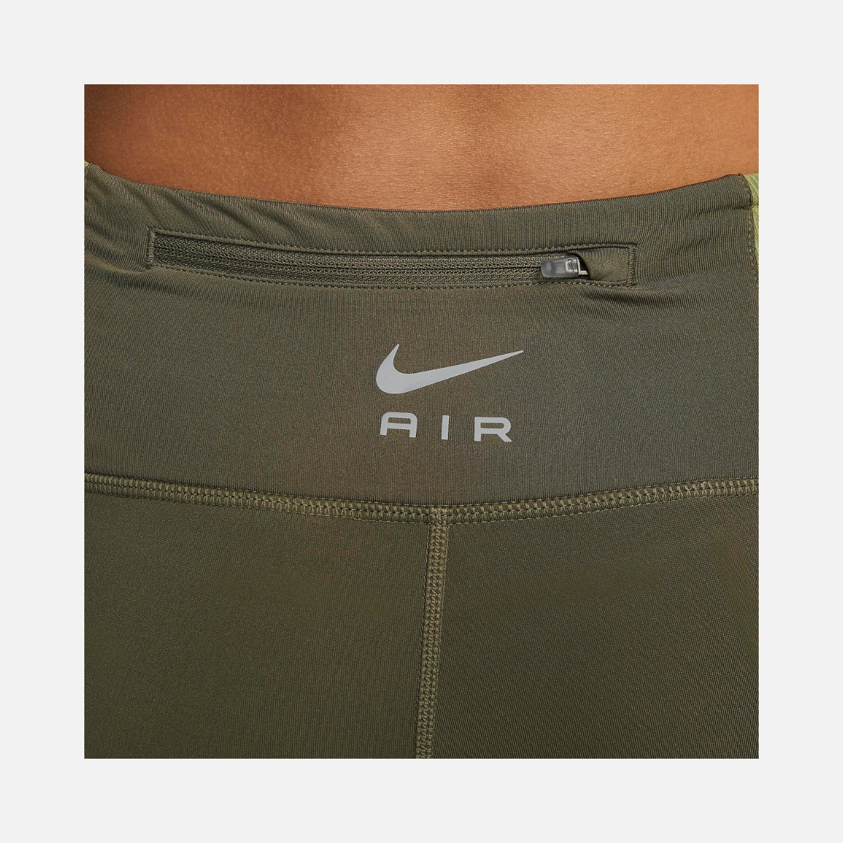 Nike air fast mid-rise 7/8 Women's running leggings with pockets -Medium Olive/Alligator