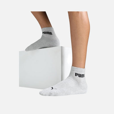 Puma Cotton Unisex-Adult Sport Quarter 3P Quarter Length Socks