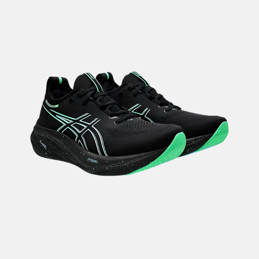 Asics Gel-Nimbus 26 Men's Running Shoes -Black/Soothing Sea