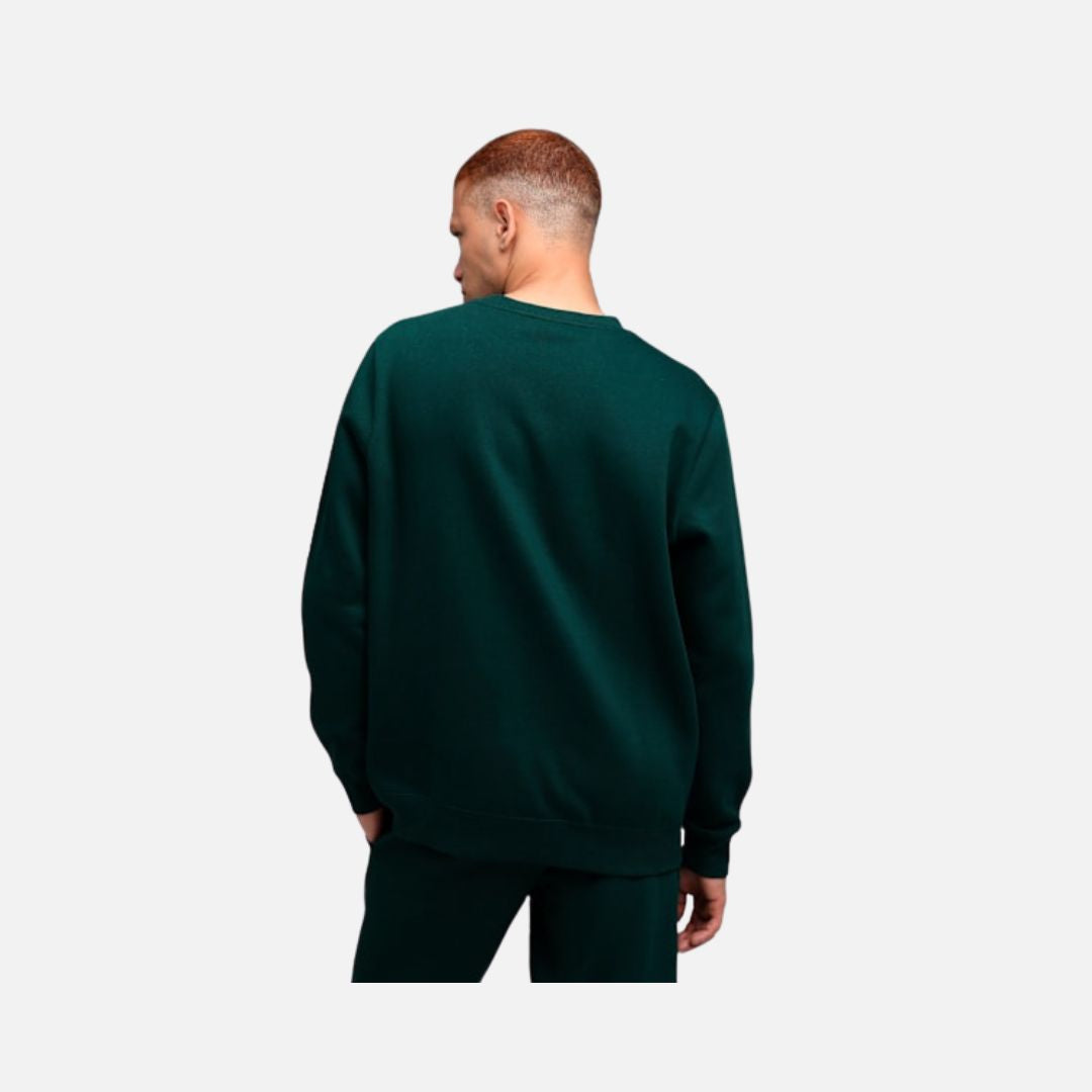 Puma Essentials Elevated Men's Logo Crew Sweatshirt-Green Terrain