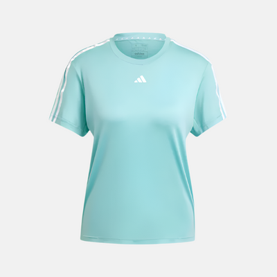 Adidas Aeroready Train Essentials 3-Stripes Women's Training T-Shirt -Mint Tone