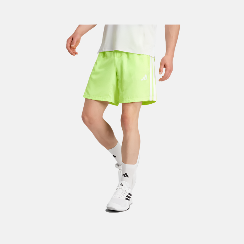 Adidas Essentials Training 3-Stripes Woven Men's Training Shorts -Lucid Lemon/White