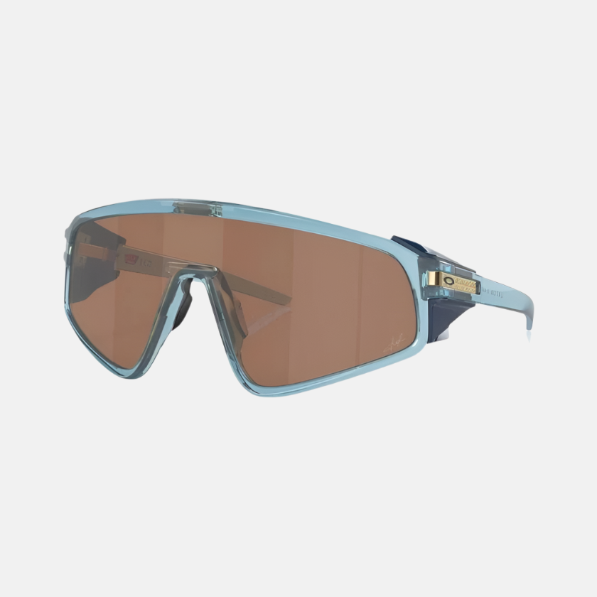 Oakley Latch Panel Prizm Tungsten Lenses Sports Sunglasses -Transparent Stonewash