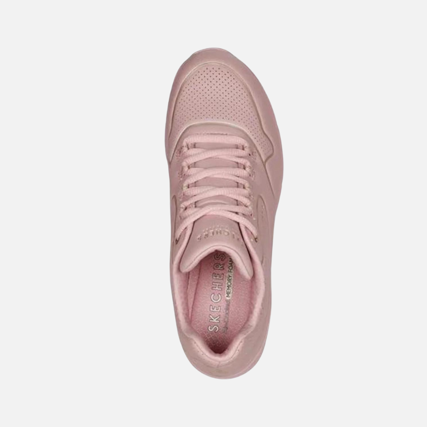 Skechers Uno 2 Golden Trim Womens Shoes - Pink/Gold