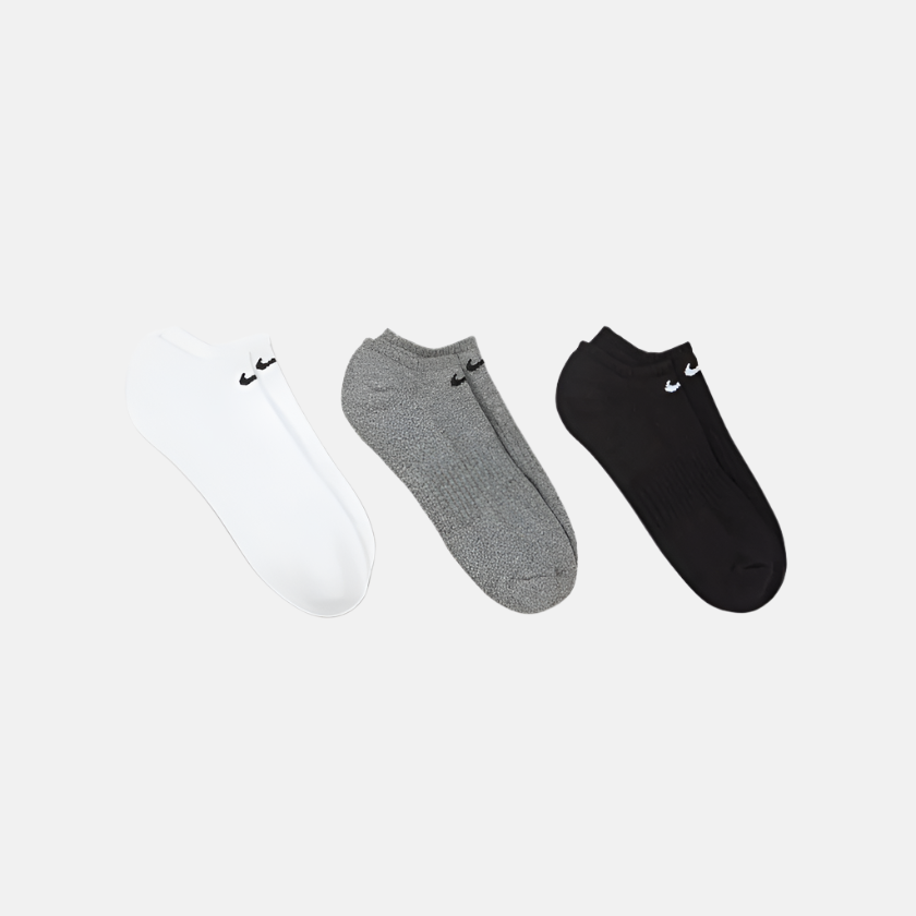 Nike Everyday Cushioned Training No-Show Socks (3 Pairs) -Multi-Colour