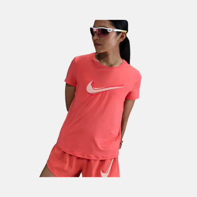 Nike One Swoosh Dri-FIT Short-Sleeve Women's Running Top -Magic Ember