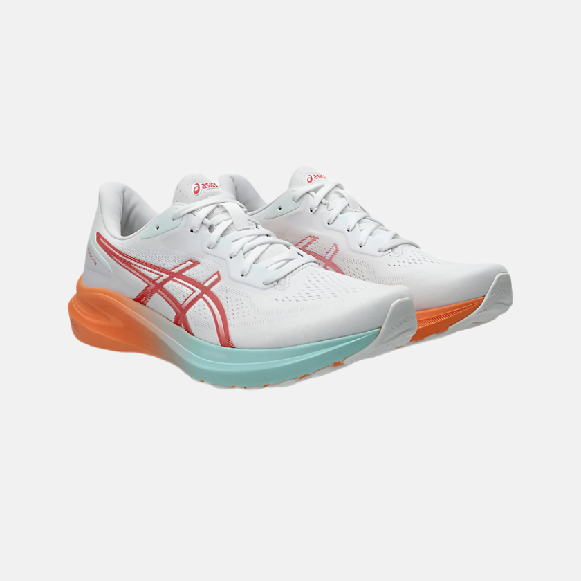 Asics GT-1000 13 Men's Running Shoes -White/Coral Reflective