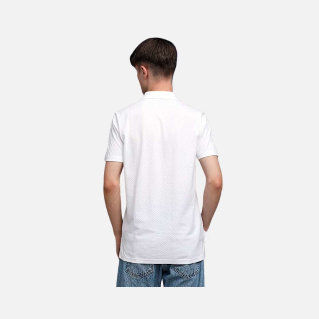 Puma Premium Essentials Men's Jacquard Polo T-shirt-PUMA White