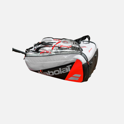 BABOLAT RHX12 PURE STRIKE  WHITE/BLACK/RED TENNIS KIT BAG