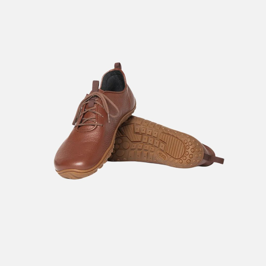 BAER URBN Leder Klassisch unisex Office Barefoot Shoes- Brown
