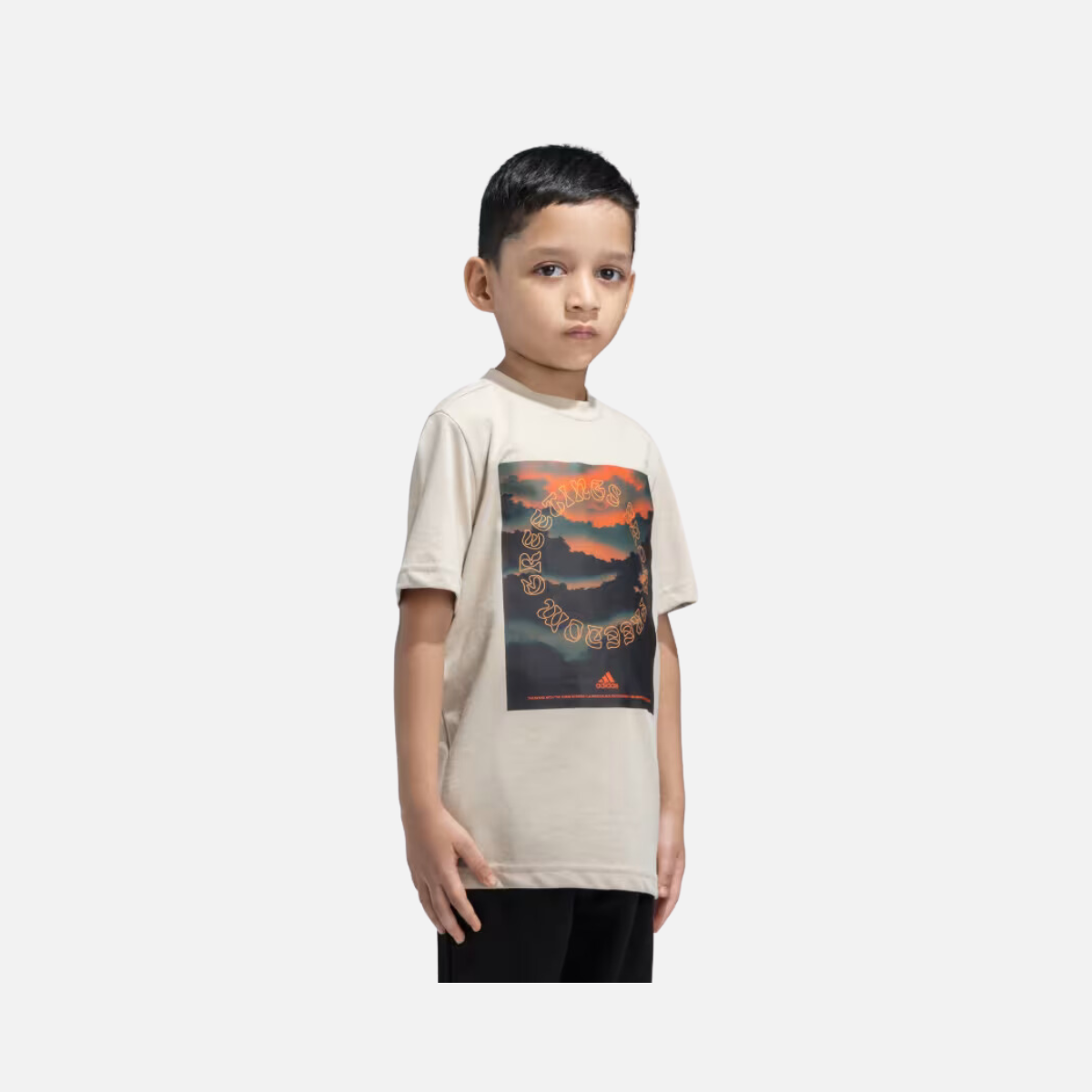 Adidas Kids Boy T-shirt (7-16 Years) -Wonder Beige