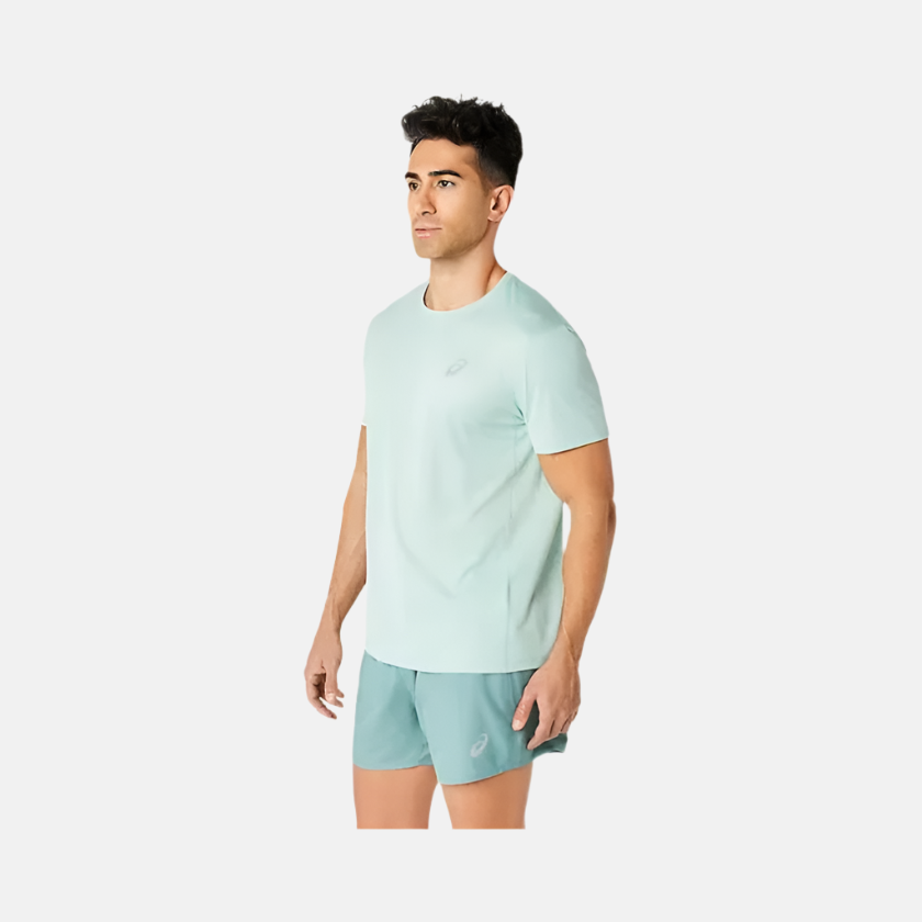 Asics Silver Short Sleeve Men's Running T-shirt -Light Celadon