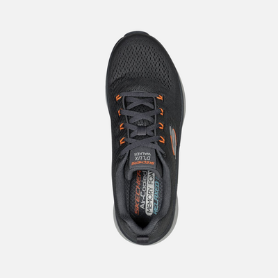 Skechers D'Lux Walker-Meerno Men's Lifestyle Shoes -Charcoal/Orange