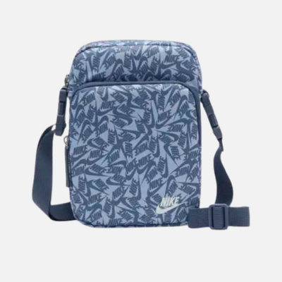 Nike Heritage Printed Cross-Body Bag -Diffused Blue/Cobalt Bliss/White