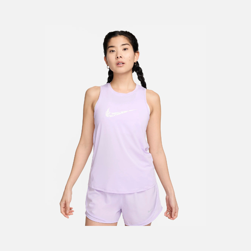 Nike One Women's Graphic Running Tank Top - Lilac Bloom/White