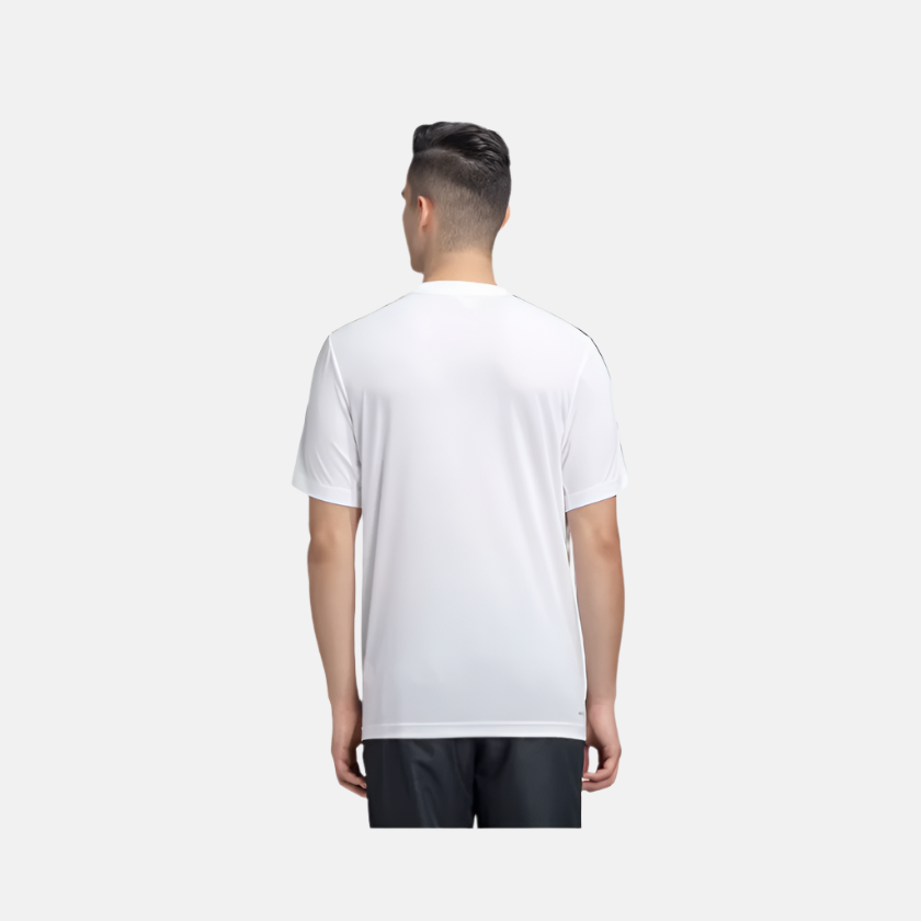 Adidas Essential Base 3Stripes Men's Training T-shirt -White/Black