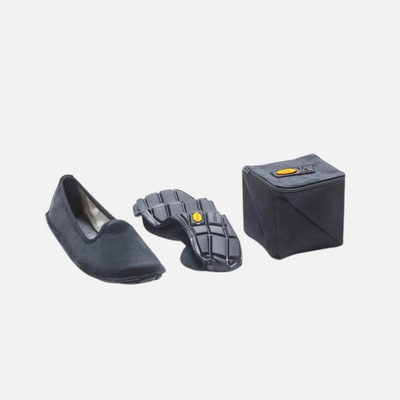 Vibram ONEQ Slipon Velvet Womens Lifestyle Shoes - Black/Black