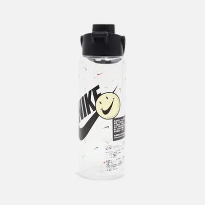 Nike TR Recharge Chug Water Bottle 24 Oz -Clear/Black/Black