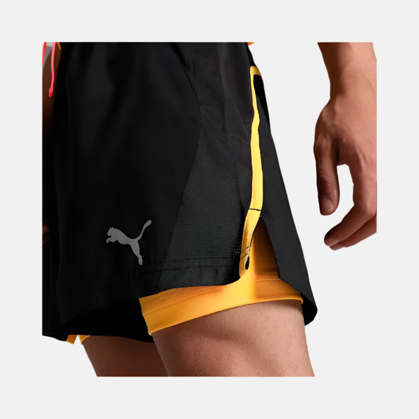 Puma RUN Fav Velocity 2-in-1 Men's Running Shorts -Black/Sunset Glow