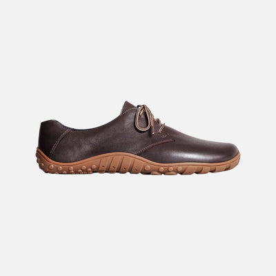 BAR URBN Leder Exekutive unisex Office Barefoot shoes - Dark Brown
