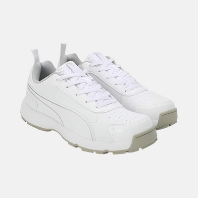 Puma Classic Cat Men's Cricket Shoes -White/Silver