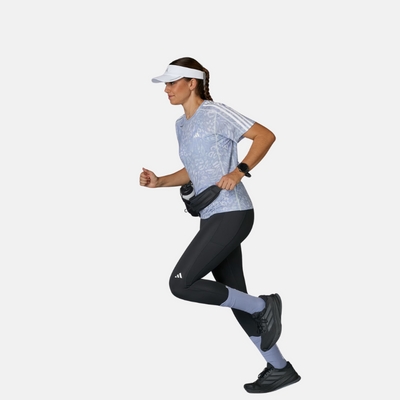 Adidas Own the Run CLIMACOOL 3-Stripes Women's Tee – Dash Grey / Violet Tone