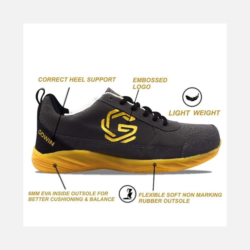 Gowin Smash 2.0 Mens Badminton Shoes -Black/Gold