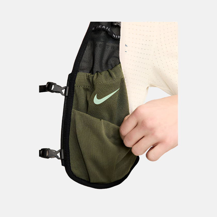 Nike Trail Men's Running Singlet -Black/Medium Olive/Vapour