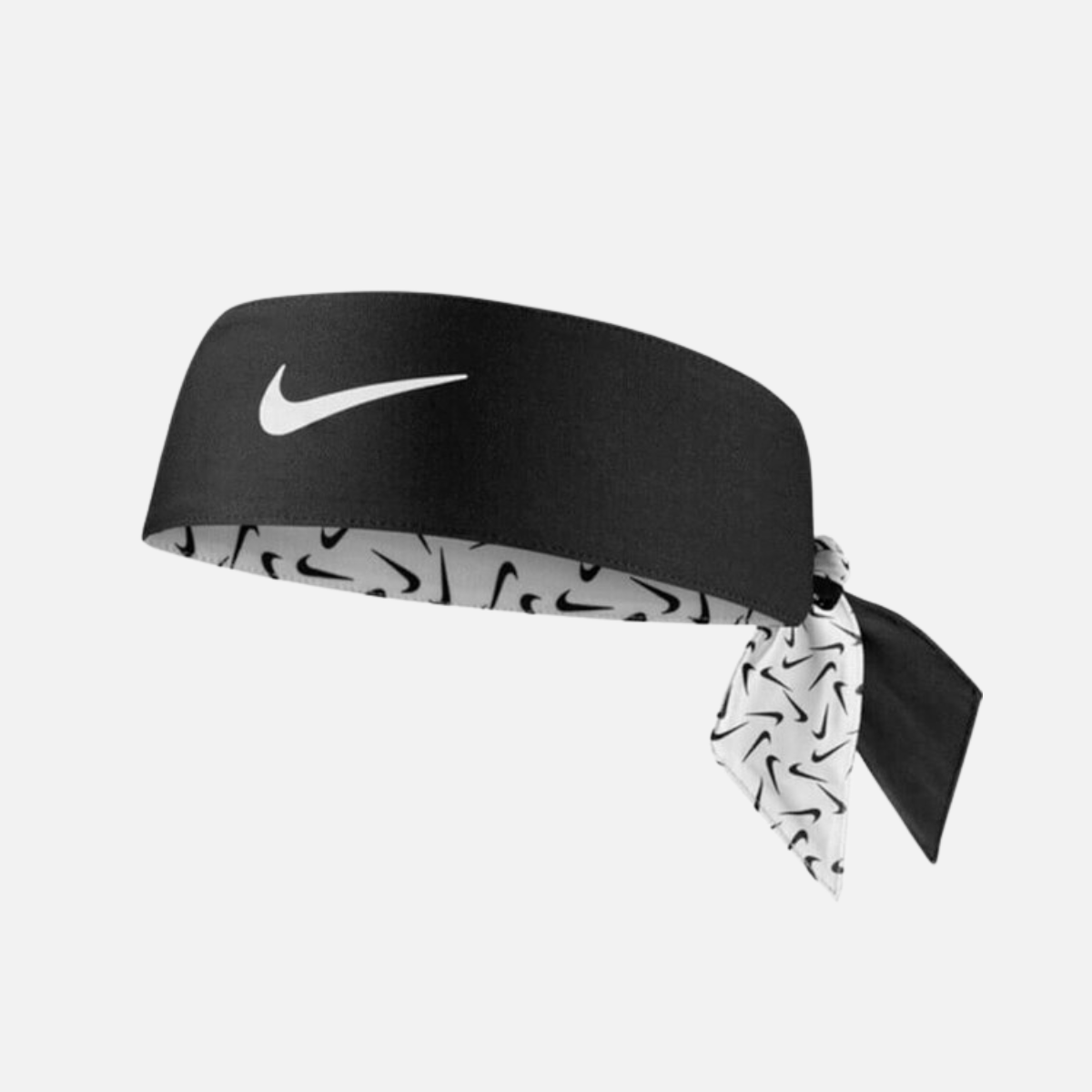 Nike Dri-FIT Reversible Head Tie headband -White/Black