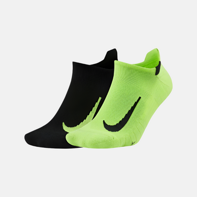 Nike Multiplier Running No-Show Socks 2 Pairs -Multi-Color