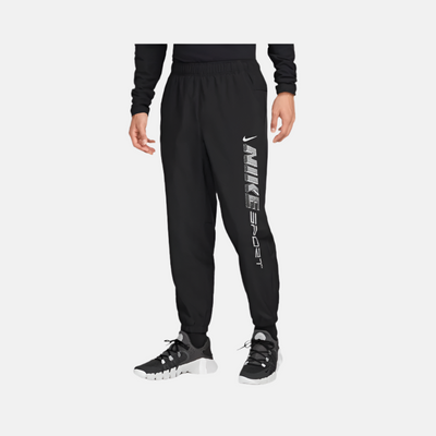 Nike Foam Men's Dry Fit Tapered Multipurpose Pants -Black/Black/Metallic Silver