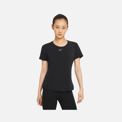 Nike Dri-FIT One Luxe Women's Standard Fit Short-Sleeve Top -Black