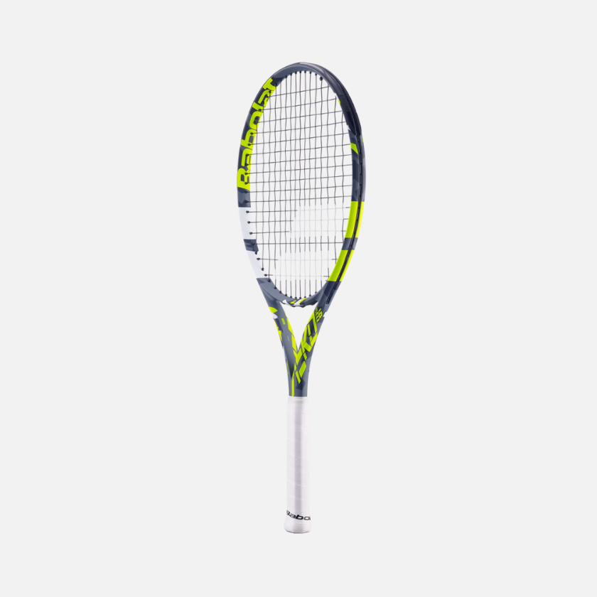 Babolat Aero Junior 25 Strung Tennis Racquet -Grey/Yellow/White