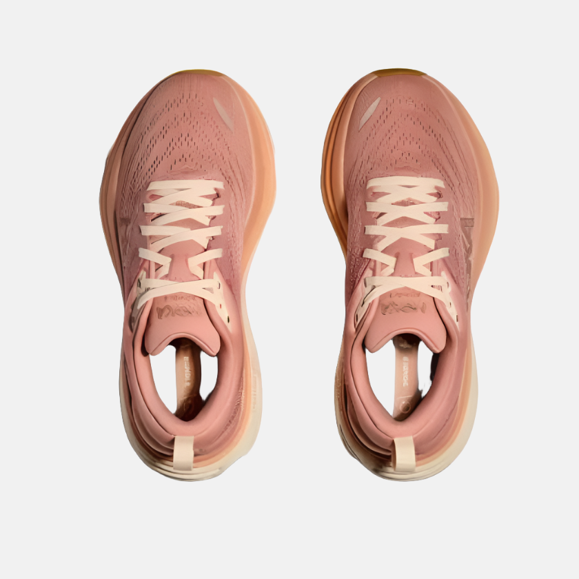 Hoka Bondi 8 Women's Running Shoes -Sandstone/Cream