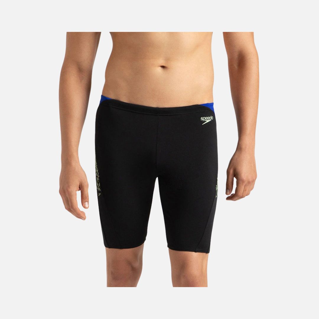 Speedo Men's Endurance+ Boom Splice Jammer - Black & Bright Zest