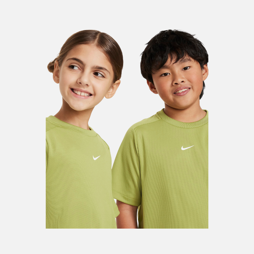 Nike Multi Older Kids Unisex Dri-FIT Training Top - Pear/White