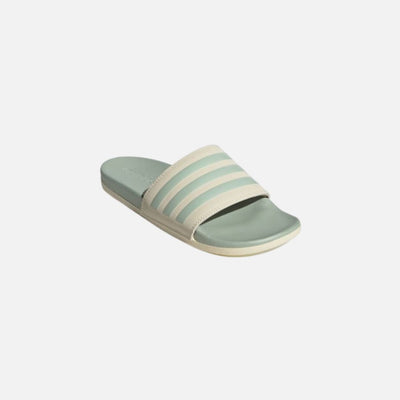 Adilette Comfort Slides Wonder White / Linen Green Met. / Linen Green Met.