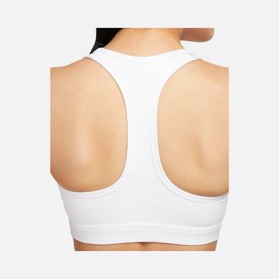 Nike Swoosh Medium-Support Padded Women's Sports Bra -White/Stone Mauve/Black