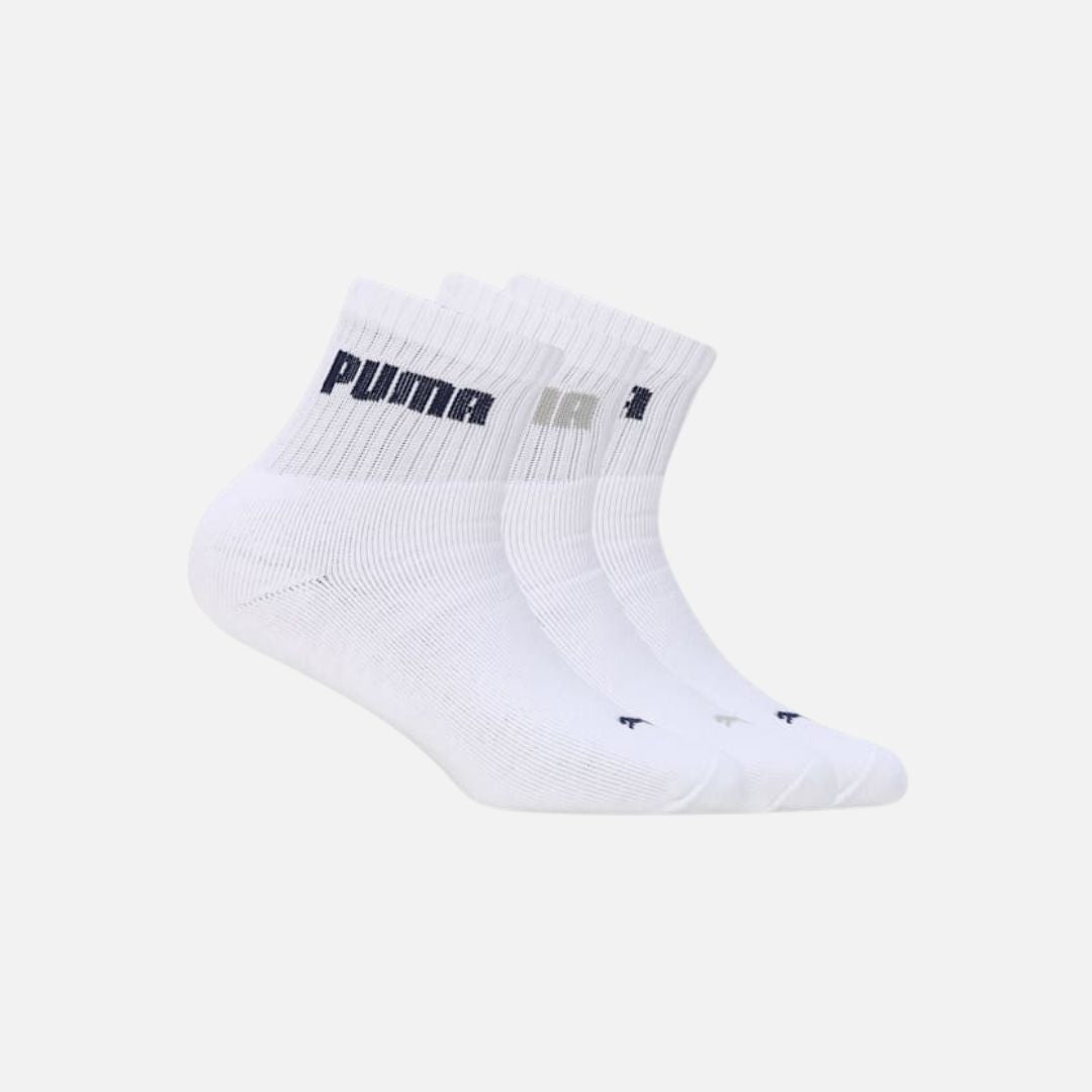 PUMA Sport Quarter Socks Pack of 3 WHITE