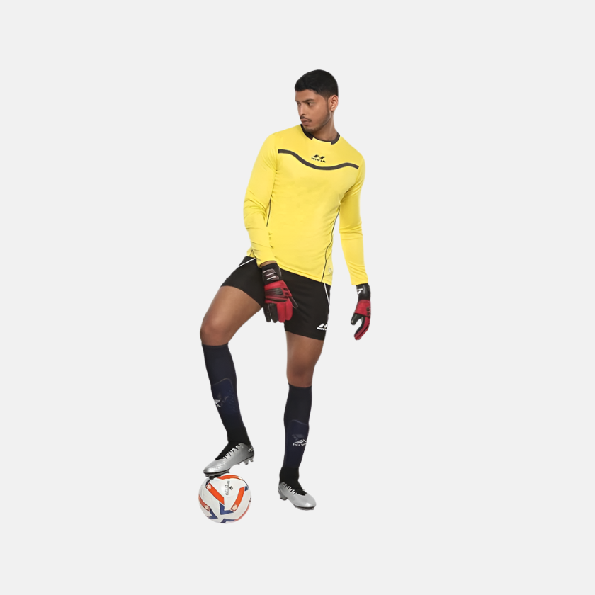 Nivia Armour Men's Goalkeeper Jersey -Lemon Yellow/Black