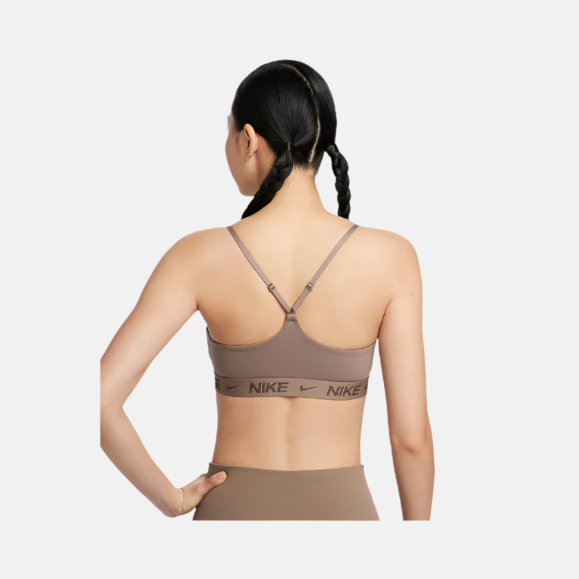 Nike Indy Light-Support Padded Adjustable Women's Sports Bra -Mink Brown/Ironstone