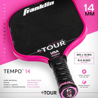 Franklin FS Tour Dynasty Carbon Pickleball Paddle 14mm -Blue/Gray
