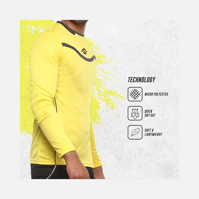 Nivia Armour Men's Goalkeeper Jersey -Lemon Yellow/Black